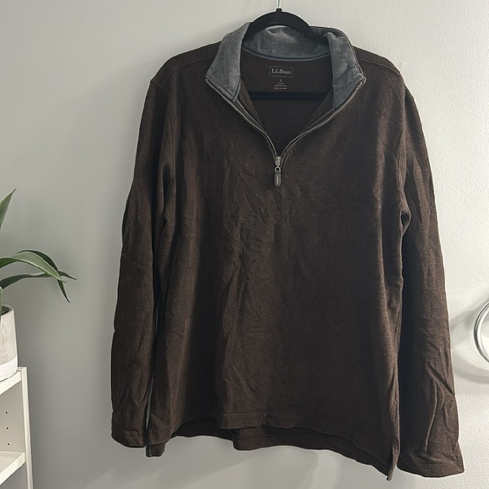 L.L. Bean Men's Brown Sweater 100% cotton